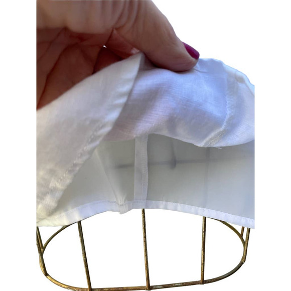 Nikki Valenti Women's Fit and Flare Midi Dress Black White Floral Linen 10 - Picture 4 of 7